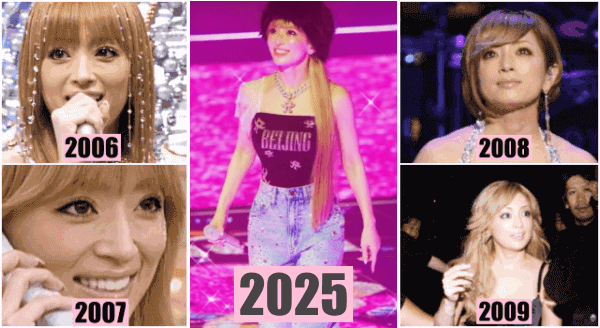 浜崎あゆみの最近と2006年~2009年の昔と顔比較