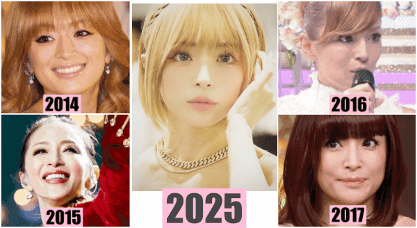 浜崎あゆみの現在と2014年~2017年の昔と顔比較